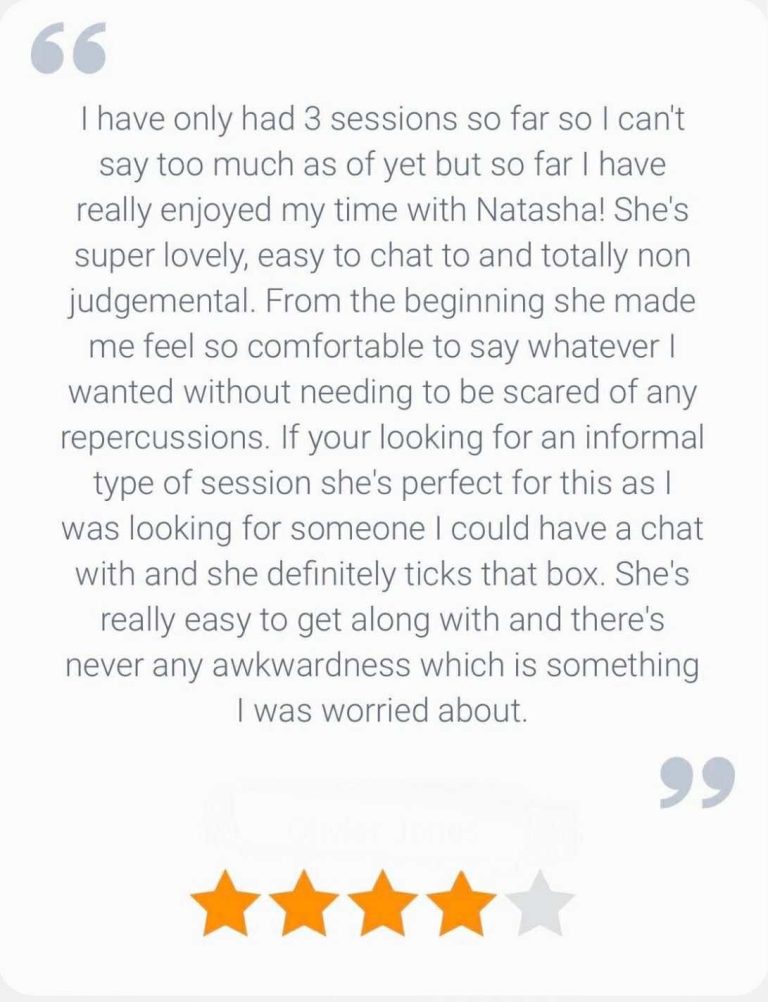 Mental health counsellor based in Manchester providing therapy services. Therapy with Tasha